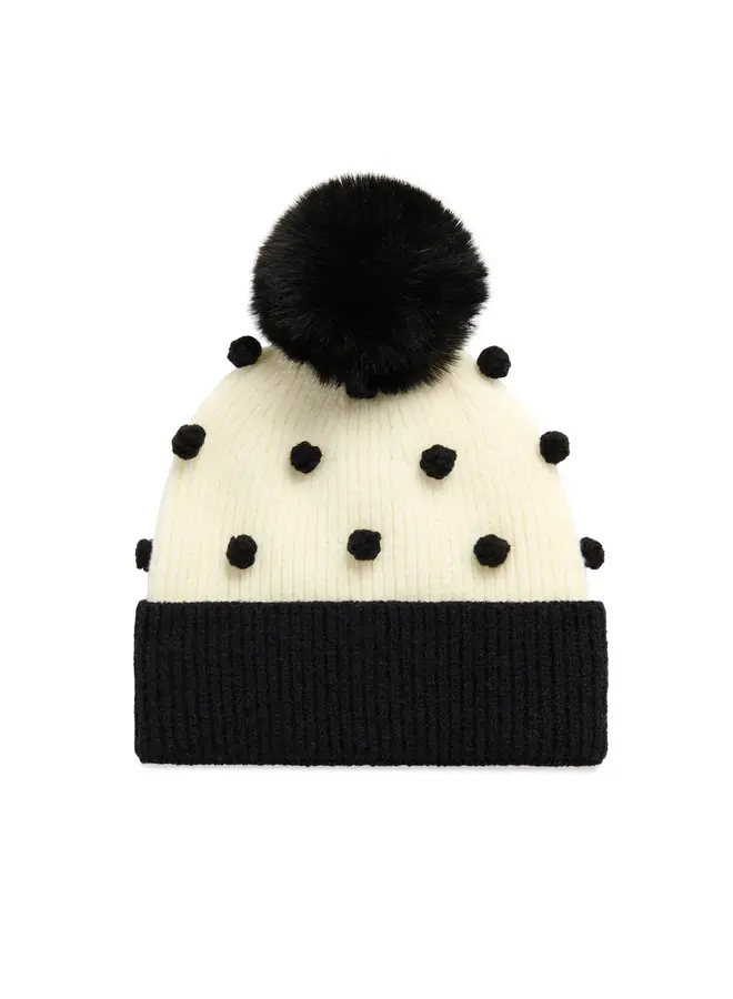 Jolly Pom Pom Beanie - Black