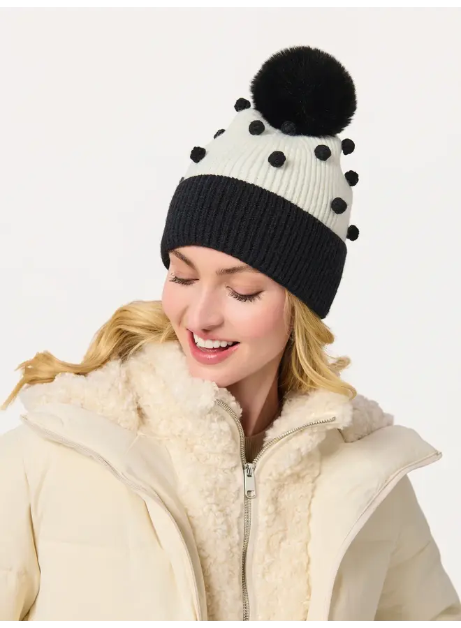 Jolly Pom Pom Beanie - Black