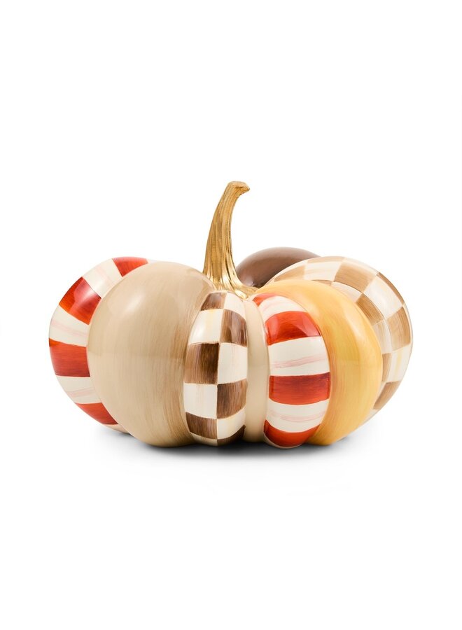 Harvest Glow Patchwork Medium Pumpkin