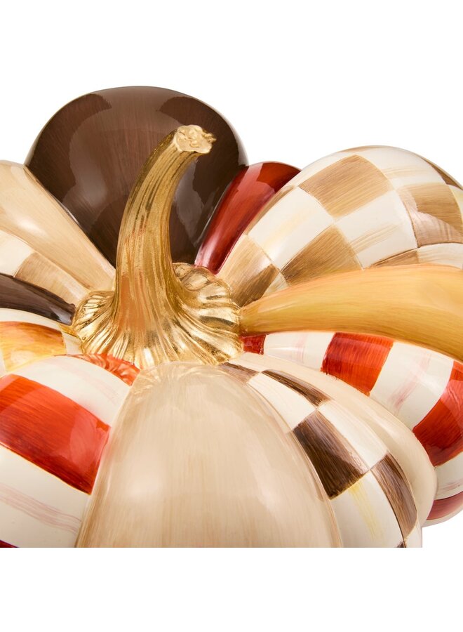 Harvest Glow Patchwork Medium Pumpkin