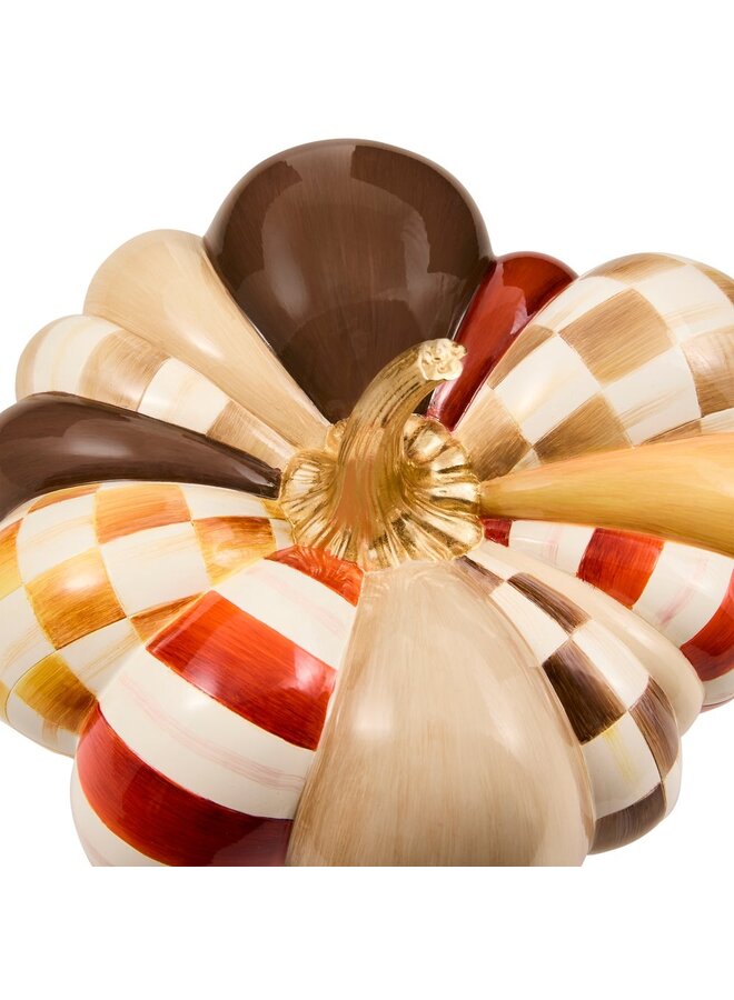 Harvest Glow Patchwork Medium Pumpkin