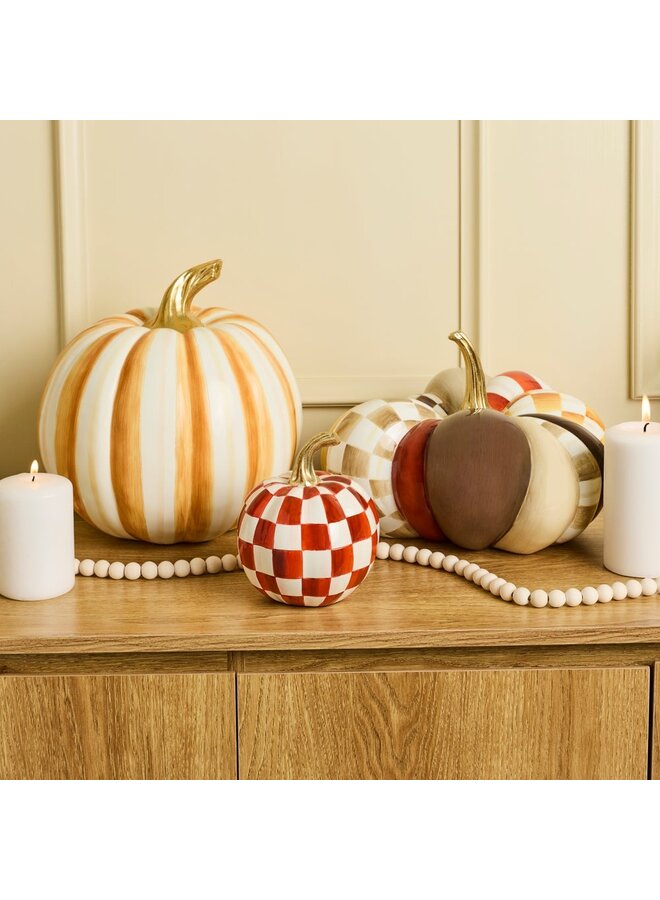 Harvest Glow Patchwork Medium Pumpkin