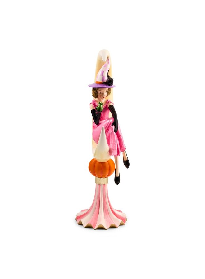 Glam 'o' ween Witch on Moon Figurine