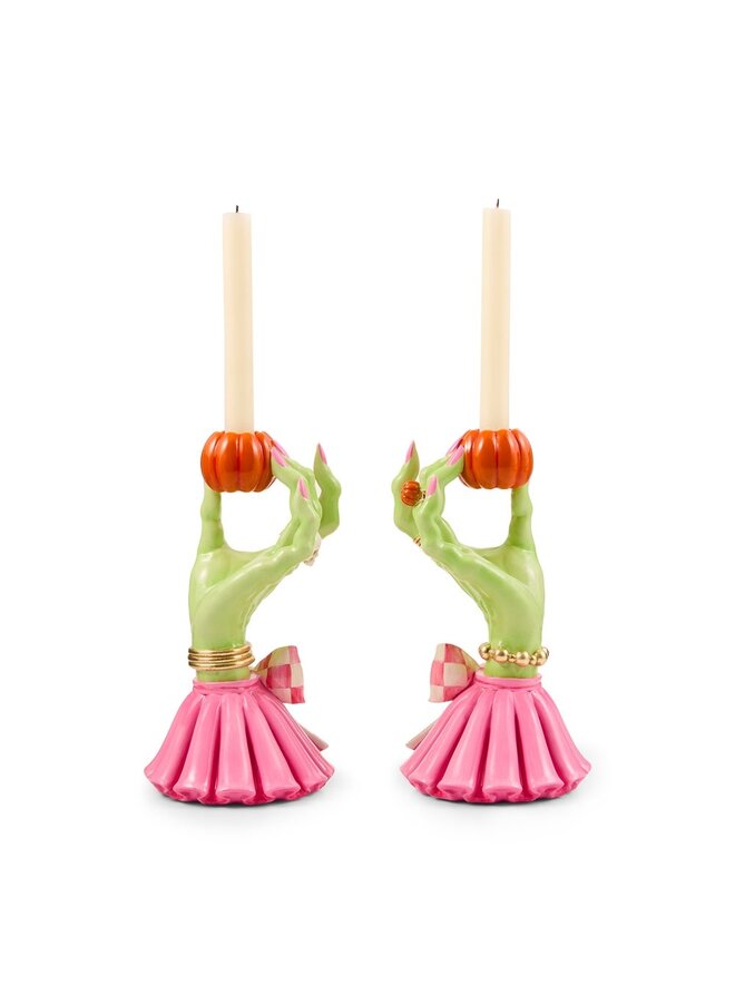 Glam 'o' ween Hand Candle Holders, Set of 2