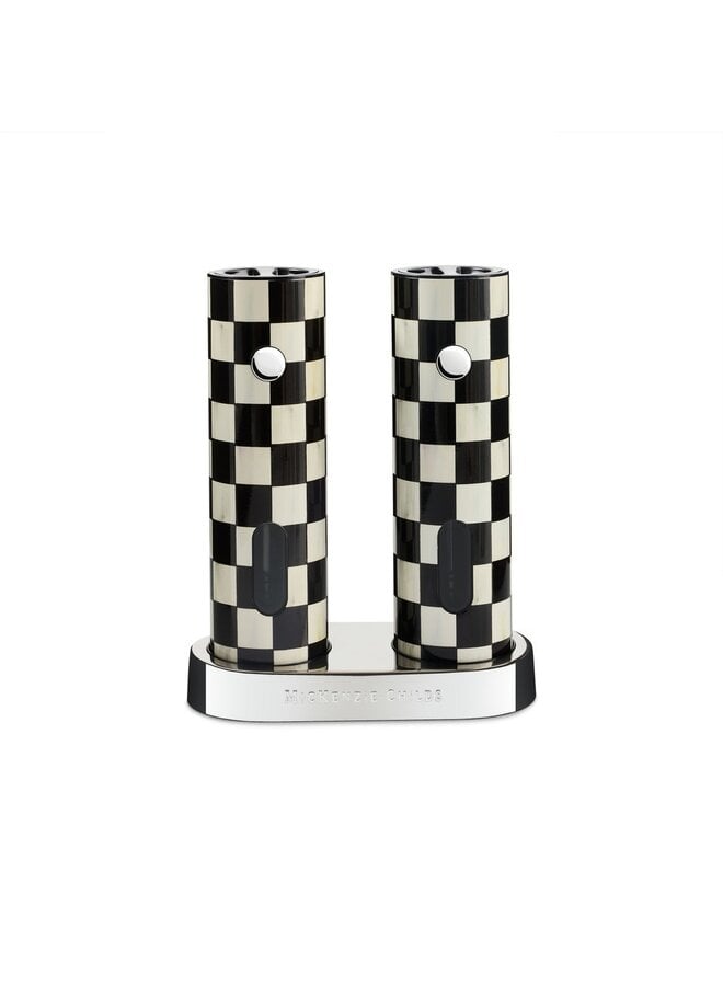 Courtly Check Electric Salt & Pepper Grinder Set