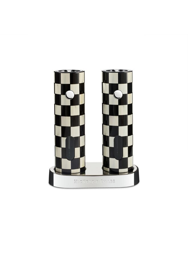 Courtly Check Electric Salt & Pepper Grinder Set