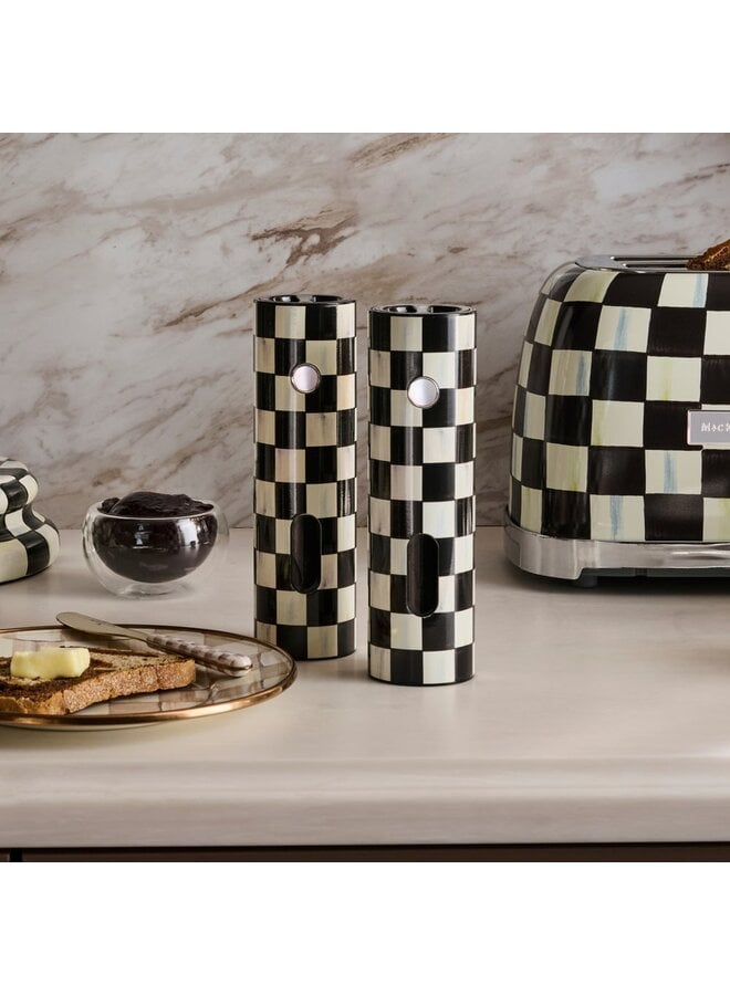 Courtly Check Electric Salt & Pepper Grinder Set