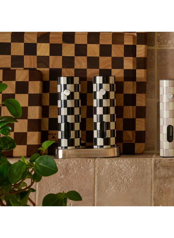 Courtly Check Electric Salt & Pepper Grinder Set