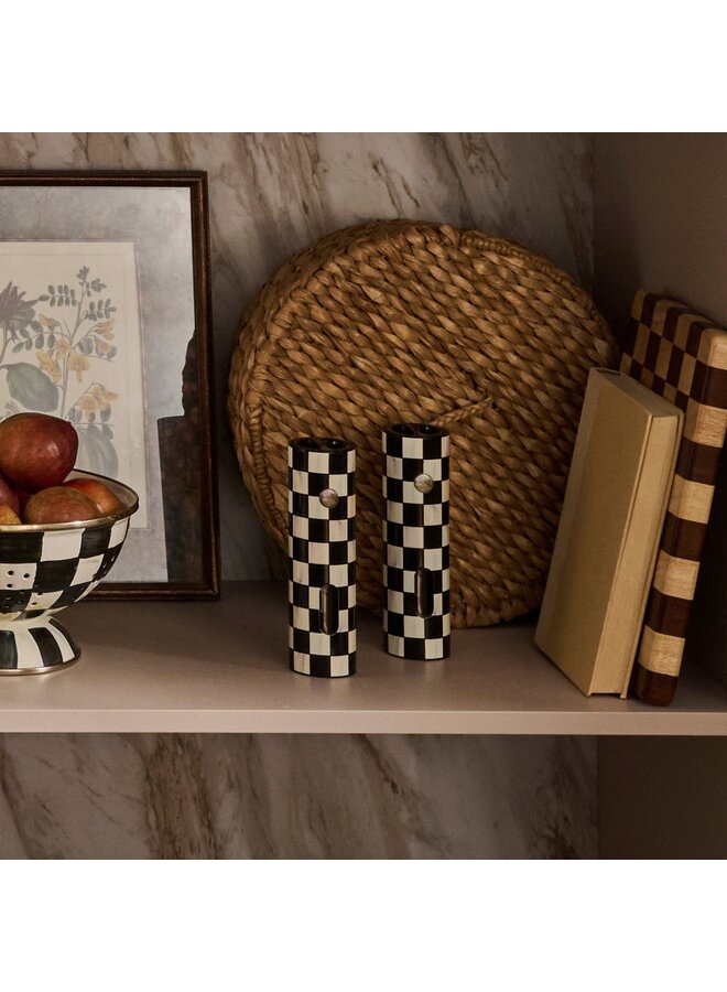 Courtly Check Electric Salt & Pepper Grinder Set