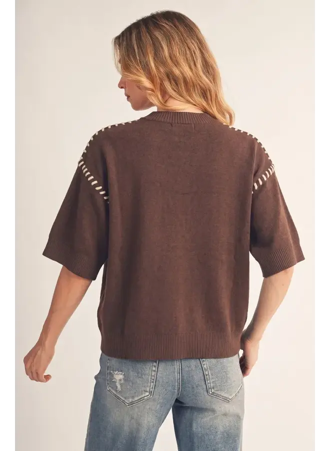 Stitch Detail Sweater Top -