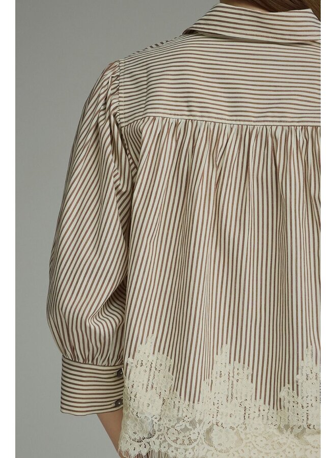 Lace Trim Button Down -