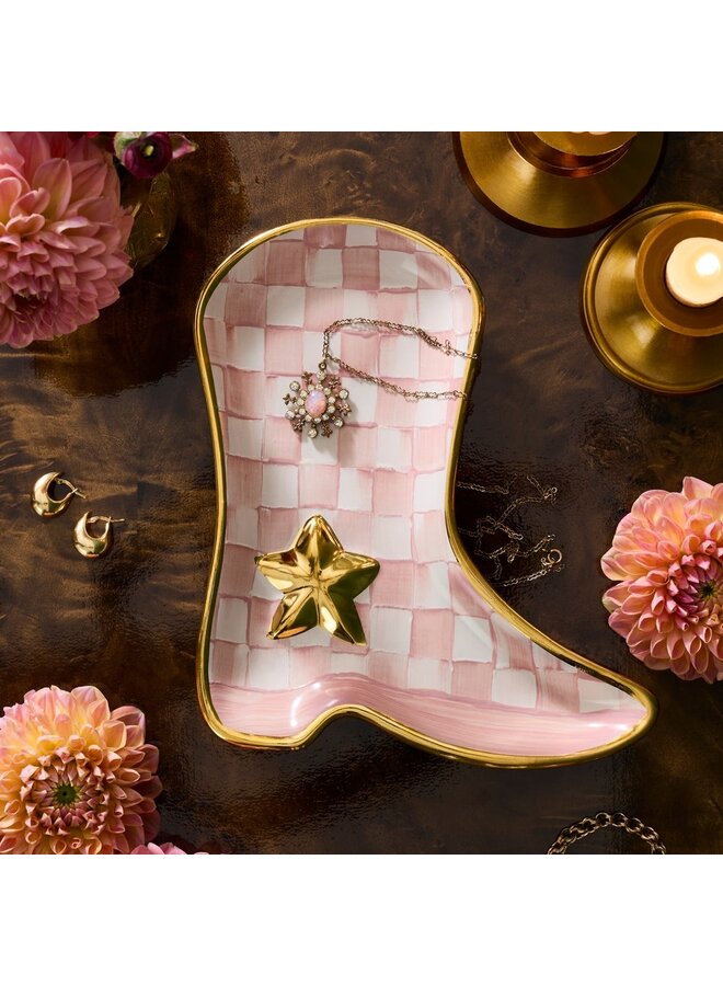Lainey Wilson Rosy Check Cowgirl Boot Dish _x000D_