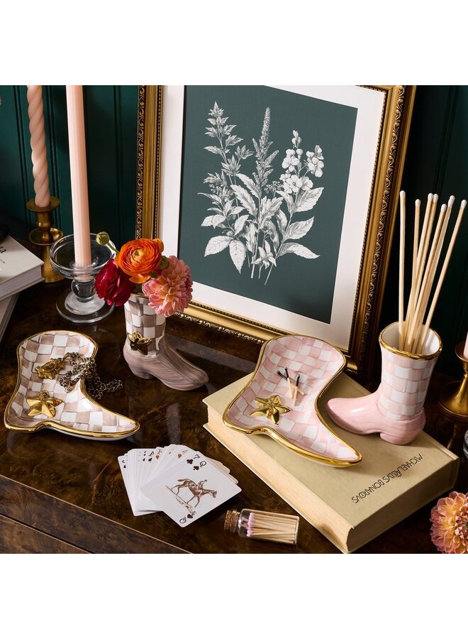Lainey Wilson Rosy Check Cowgirl Boot Dish _x000D_