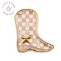 Lainey Wilson Mocha Check Cowgirl Boot Dish _x000D_