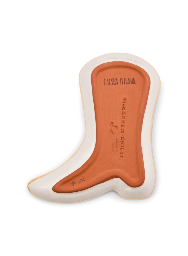 Lainey Wilson Courtly Check Cowgirl Boot Dish _x000D_