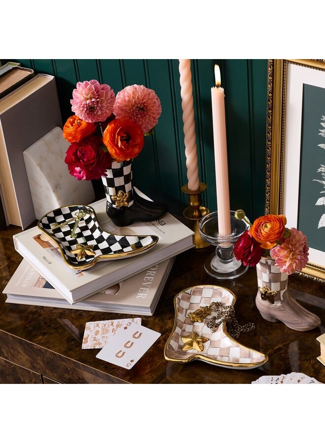 Lainey Wilson Courtly Check Cowgirl Boot Dish _x000D_