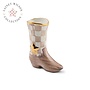 Lainey Wilson Mocha Check Cowgirl Boot Bud Vase _x000D_
