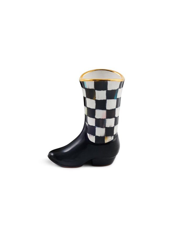 Lainey Wilson Courtly Check Cowgirl Boot Bud Vase _x000D_