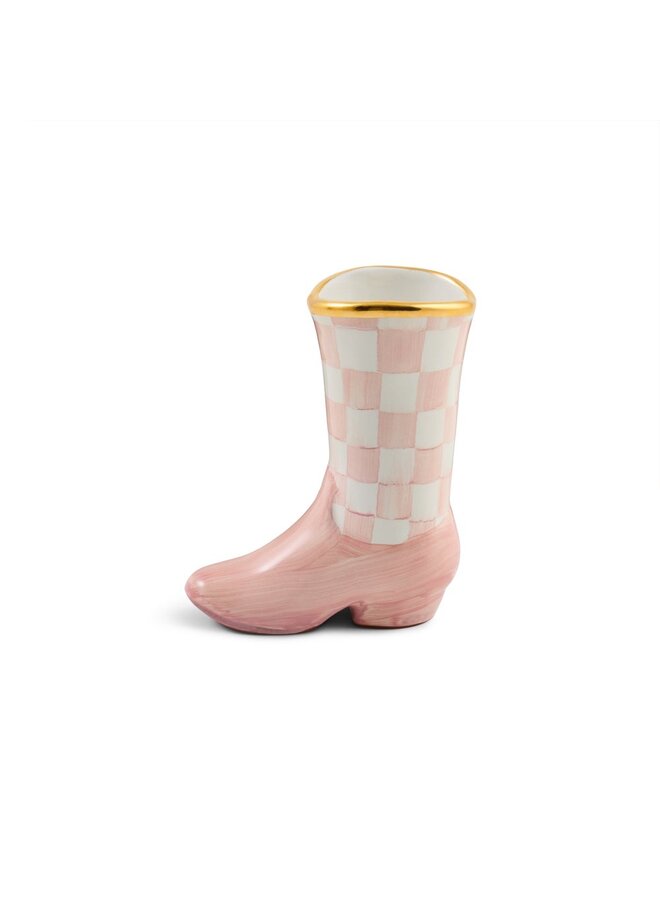 Lainey Wilson Rosy Check Cowgirl Boot Bud Vase _x000D_