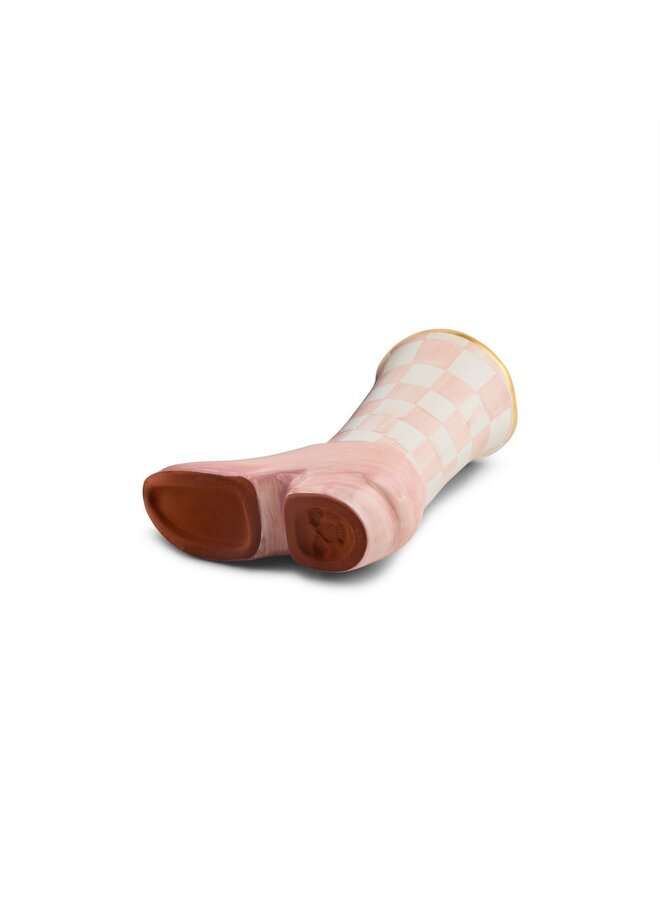 Lainey Wilson Rosy Check Cowgirl Boot Bud Vase _x000D_