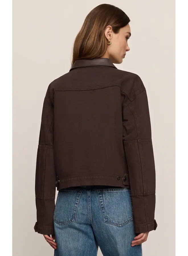 Rey Cropped Chore Jacket - Umber