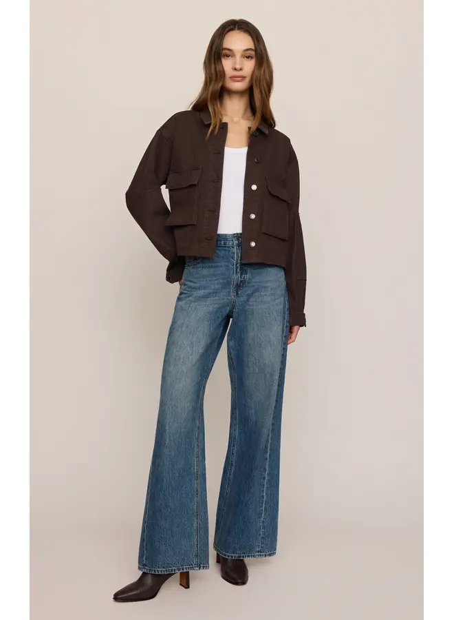 Rey Cropped Chore Jacket - Umber