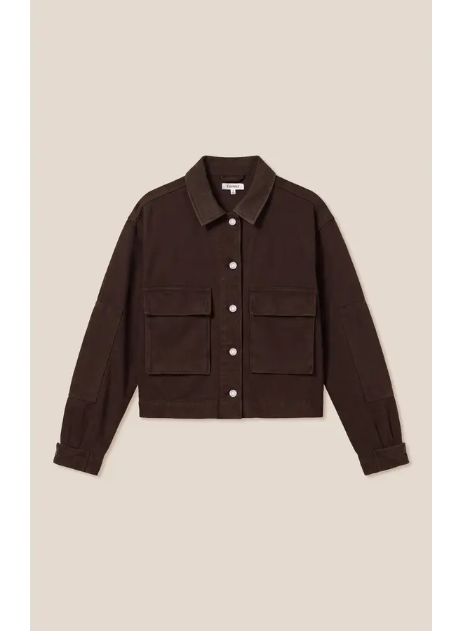 Rey Cropped Chore Jacket - Umber