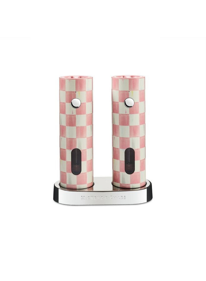 Rosy Check Electric Salt & Pepper Grinder Set