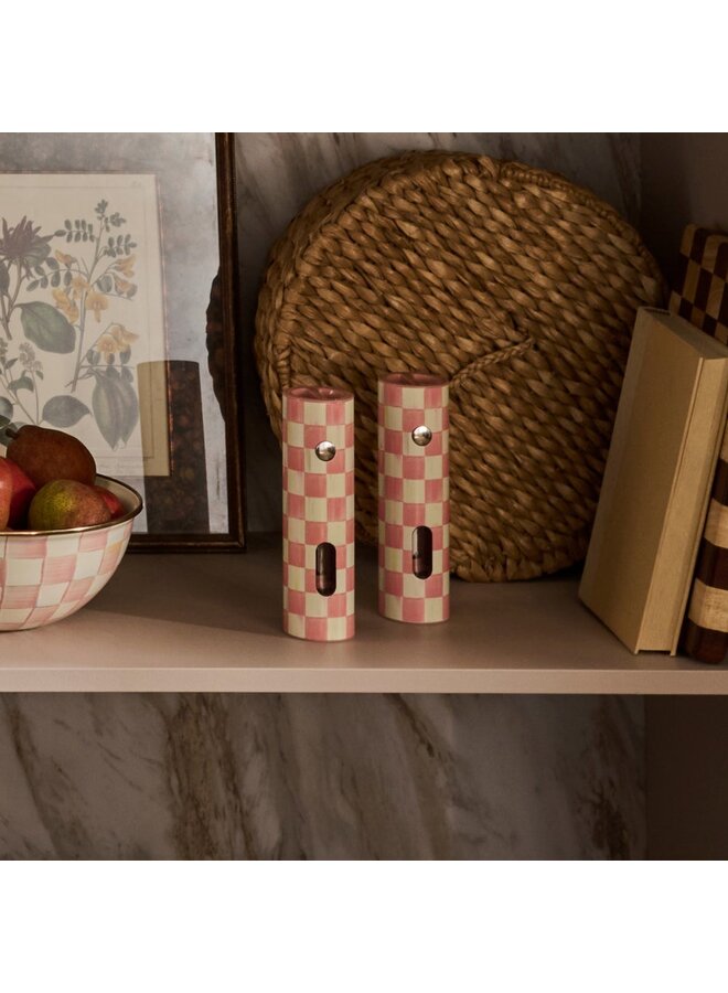 Rosy Check Electric Salt & Pepper Grinder Set