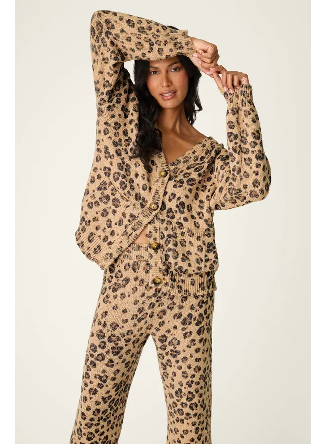 C'est La Vie Leopard Print Cardigan-