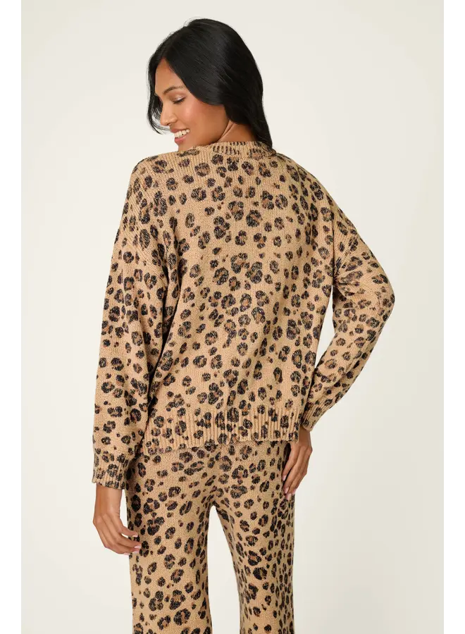 C'est La Vie Leopard Print Cardigan-