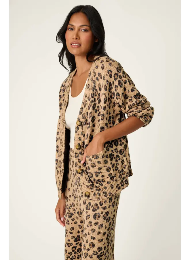 C'est La Vie Leopard Print Cardigan-
