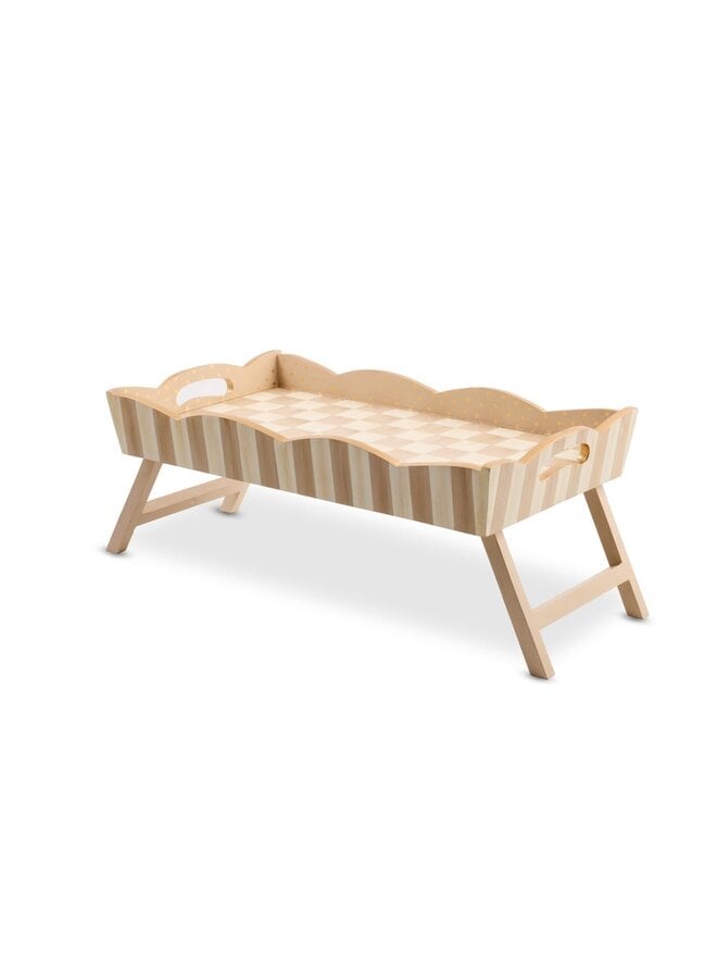 Mocha Check Breakfast Tray
