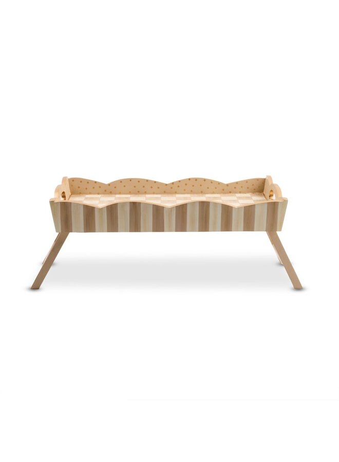 Mocha Check Breakfast Tray
