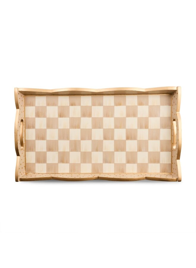 Mocha Check Breakfast Tray