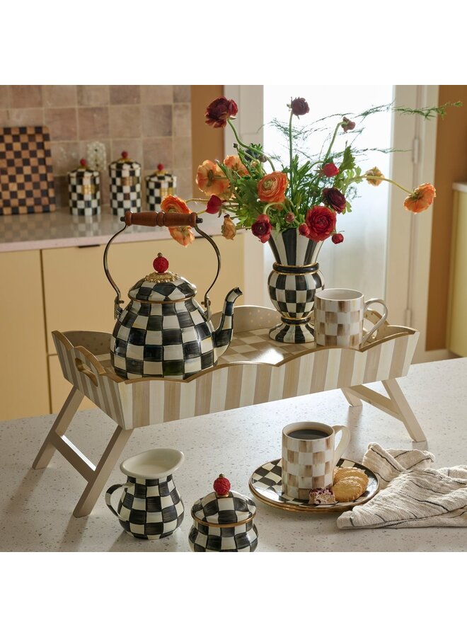 Mocha Check Breakfast Tray