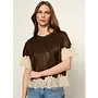 One Of a Kind Satin Lace Top-