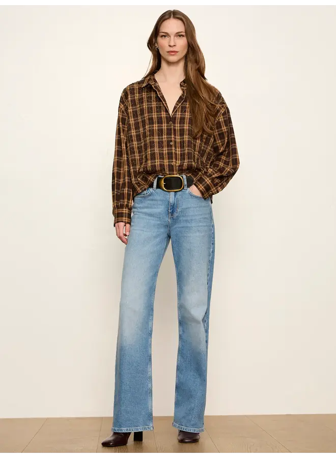 Avery Beaded Crop Shirt-