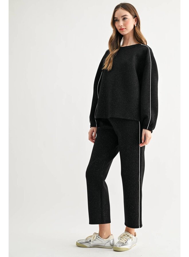 Floriane Top With Glitter-