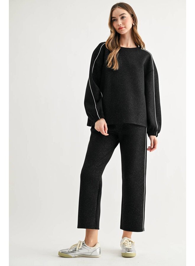Floriane Top With Glitter-