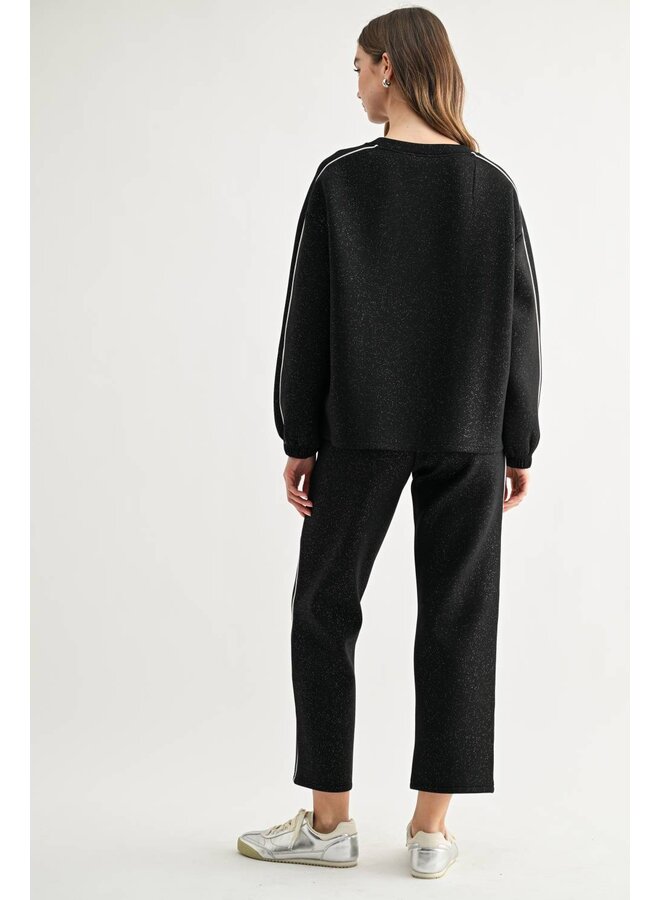 Floriane Top With Glitter-