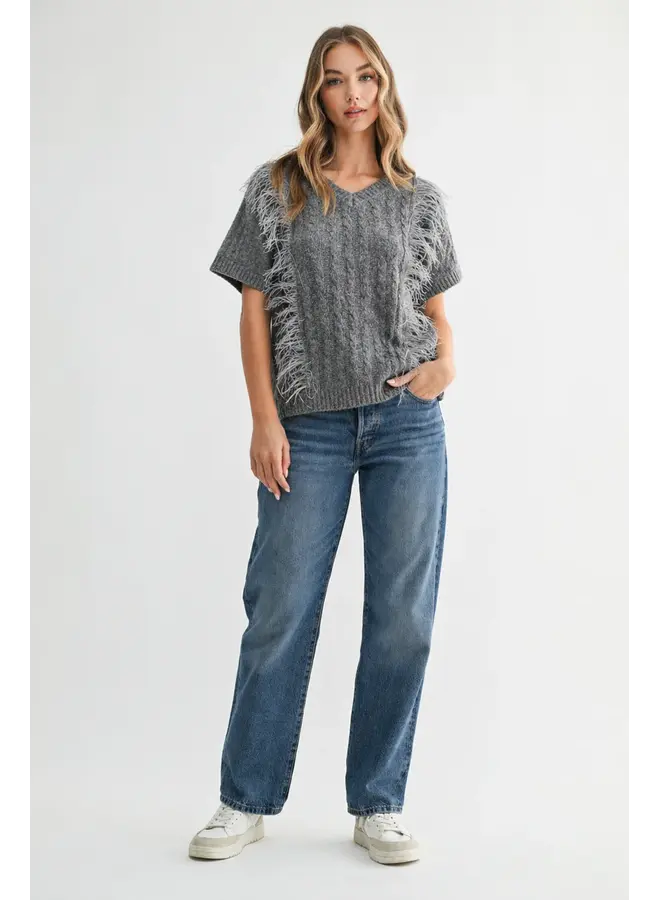 Sonya Sweater With Feathers-