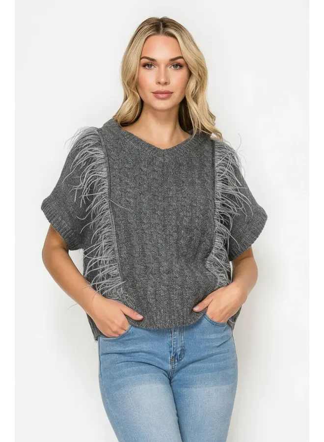 Sonya Sweater With Feathers-