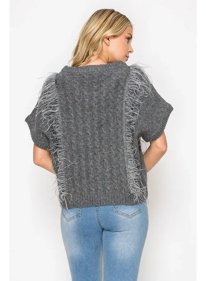 Sonya Sweater With Feathers-