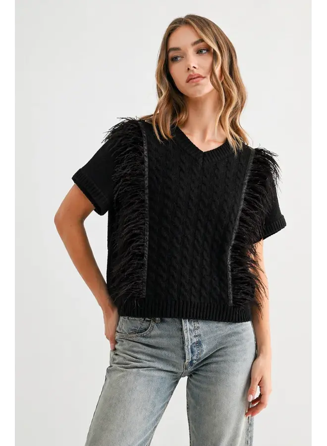 Sonya Sweater With Feathers-