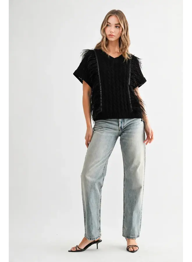 Sonya Sweater With Feathers-
