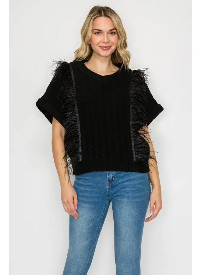 Sonya Sweater With Feathers-