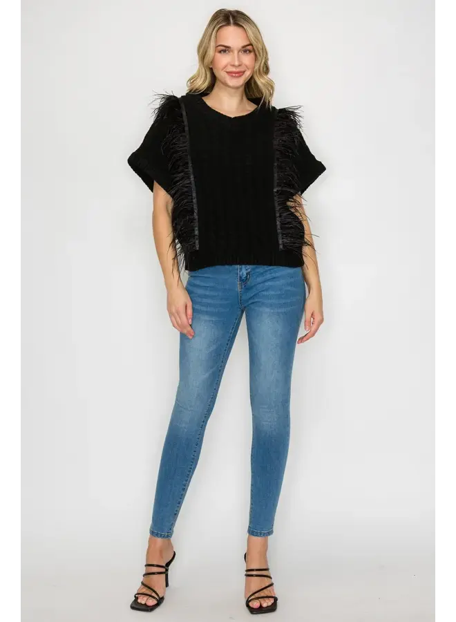 Sonya Sweater With Feathers-
