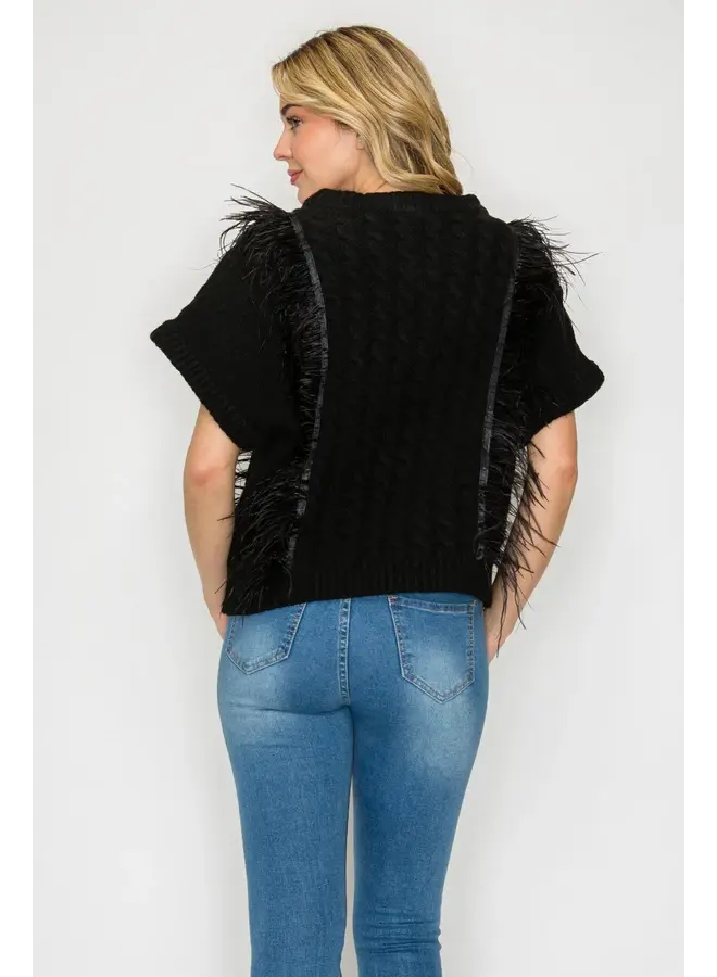Sonya Sweater With Feathers-