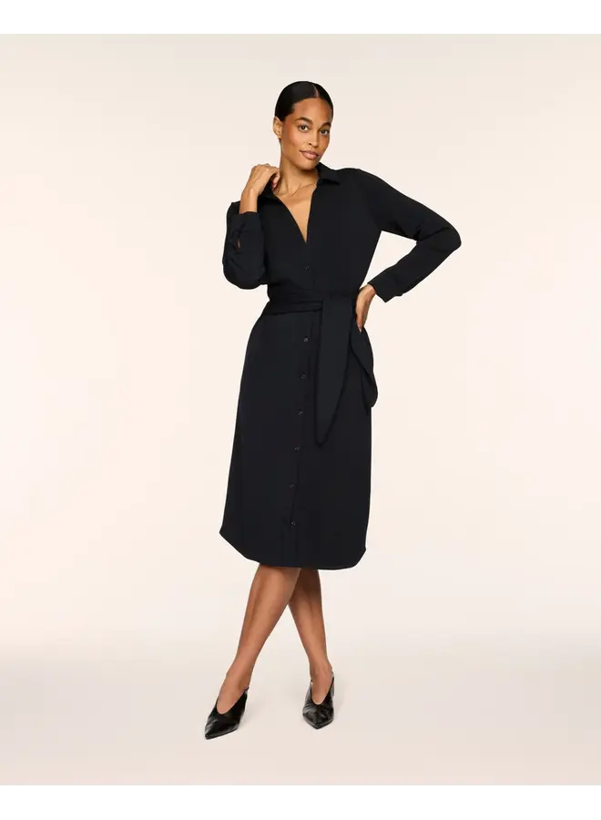 Airessentials Tie-Waist Midi Shirt Dress-